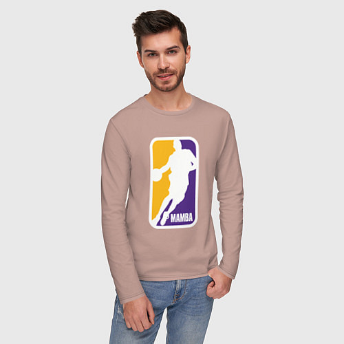 Мужской лонгслив Mamba Kobe Bryant / Пыльно-розовый – фото 3