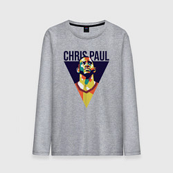 Лонгслив хлопковый мужской Крис Пол, цвет: меланж