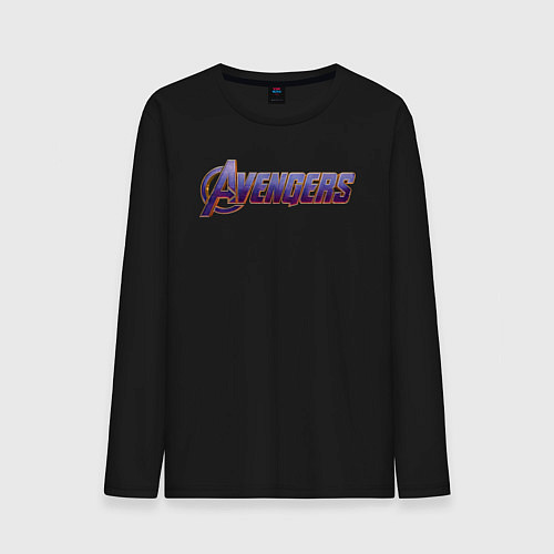 Мужской лонгслив Avengers endgame logo / Черный – фото 1