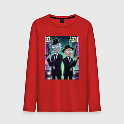 Мужской лонгслив Рик и Морти крутые гангстеры - нейроарт