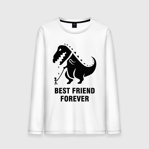 Мужской лонгслив Godzilla best friend / Белый – фото 1