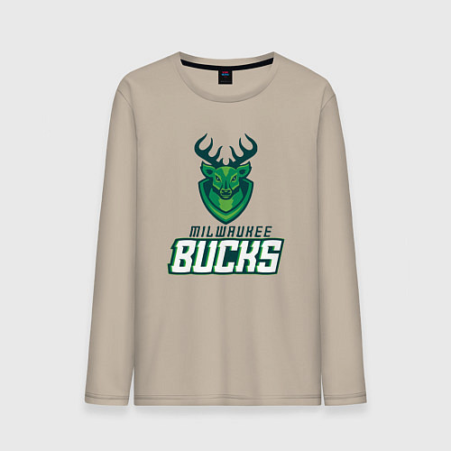 Мужской лонгслив Milwaukee Bucks NBA / Миндальный – фото 1