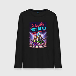 Мужской лонгслив Punks not dead - Rick and Morty