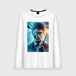 Мужской лонгслив Harry Potter - wizard with magic stick