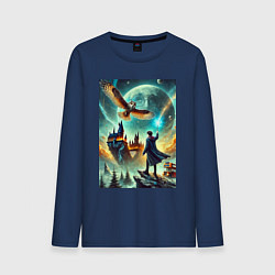 Мужской лонгслив Harry Potter and owl - Hogwarts