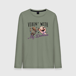 Мужской лонгслив Vibing with demons