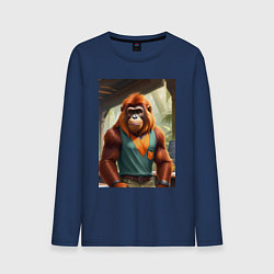 Мужской лонгслив Орангутанг хуманизация