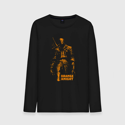 Мужской лонгслив Оранжевый рыцарь / Черный – фото 1