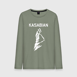 Лонгслив хлопковый мужской Kasabian - logo, цвет: авокадо