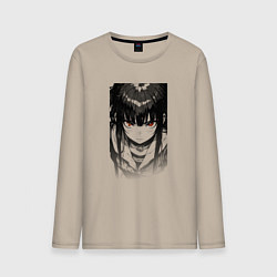 Мужской лонгслив Девушка с красными глазами