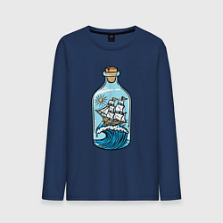 Мужской лонгслив Парусник в бутылке