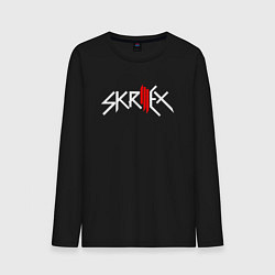 Лонгслив хлопковый мужской Skrillex - logo, цвет: черный