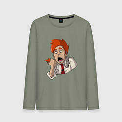 Мужской лонгслив Нервный диспетчер из Каламбур: Крутое пике