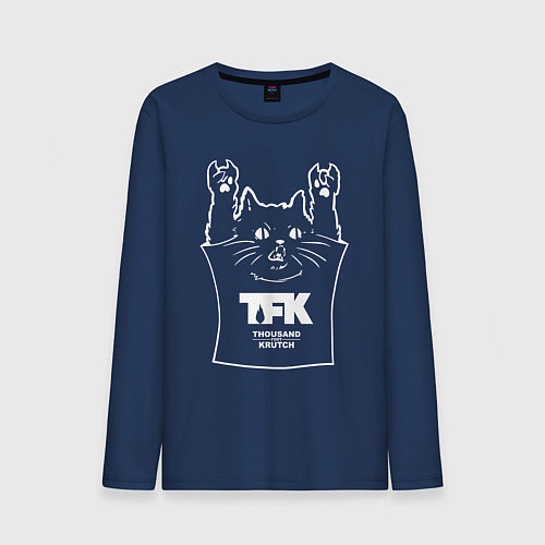 Мужской лонгслив Thousand Foot Krutch - cat rock / Тёмно-синий – фото 1