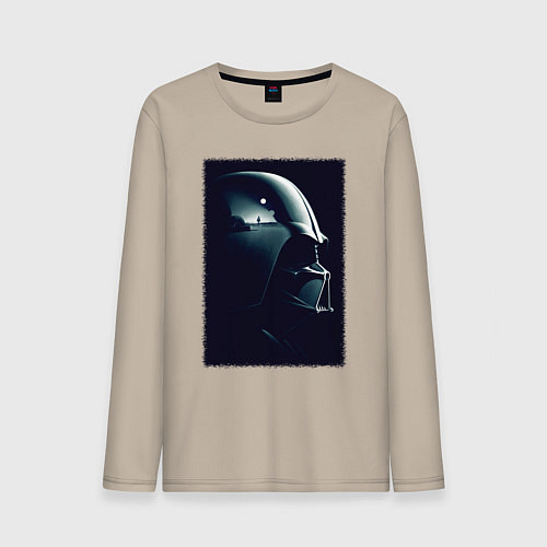 Мужской лонгслив Мысли вейдера / Миндальный – фото 1