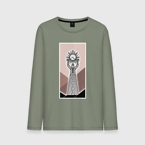 Мужской лонгслив Фатима держит солнце / Авокадо – фото 1