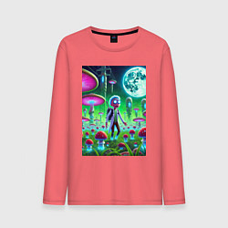 Мужской лонгслив Морти потерял Рика на мухоморной планете