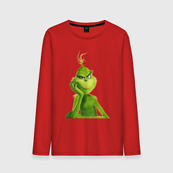 Мужской лонгслив Гринч что-то замышляет