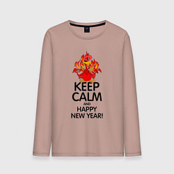 Мужской лонгслив Сохраняй спокойствие и с новым годом