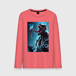 Мужской лонгслив Веном под проливным дождём - нейроарт фантазия