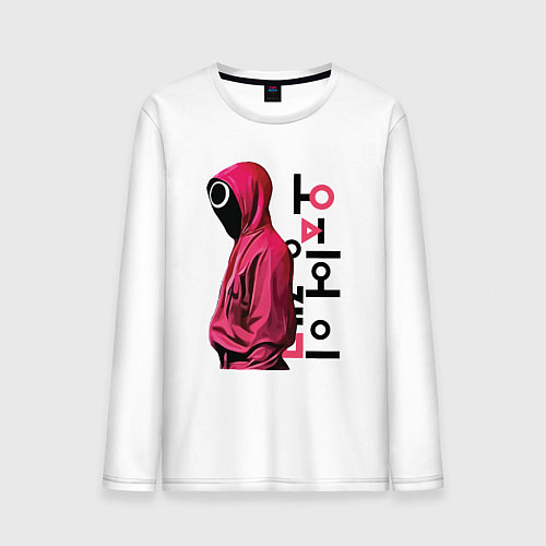 Мужской лонгслив Squid game soldier / Белый – фото 1