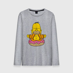 Лонгслив хлопковый мужской Homer yoga, цвет: меланж
