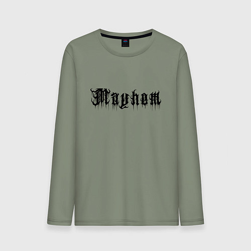 Мужской лонгслив Mayhem - phrase / Авокадо – фото 1