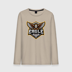 Лонгслив хлопковый мужской Eagle team, цвет: миндальный
