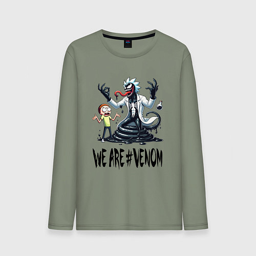 Мужской лонгслив We are Venom - Rick-symbiote and Morty / Авокадо – фото 1