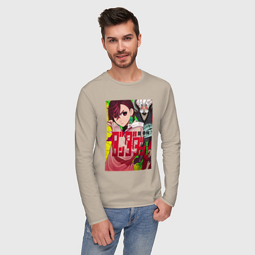 Мужской лонгслив Momo Ayase х Ken Takakura / Миндальный – фото 3