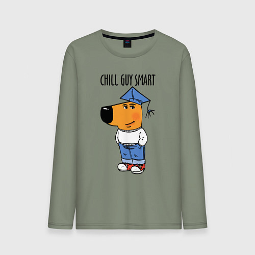 Мужской лонгслив Chill guy smart / Авокадо – фото 1