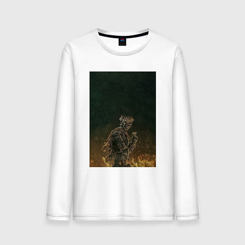 Мужской лонгслив Dark souls рыцарь / Белый – фото 1
