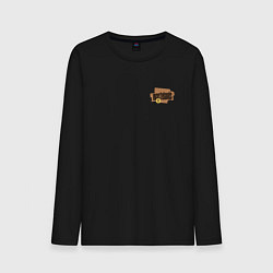 Лонгслив хлопковый мужской Rock cross, цвет: черный