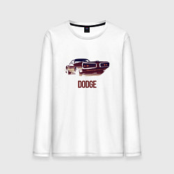 Лонгслив хлопковый мужской Dodge coronet, цвет: белый