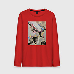 Мужской лонгслив Геометрическая абстракция с кругами