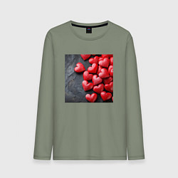 Мужской лонгслив Маленькие сердца