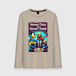 Мужской лонгслив Venom-Duck vs Venom-Trump