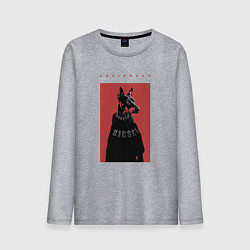 Мужской лонгслив Порода Доберман - половинка пары