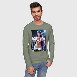 Лонгслив хлопковый мужской Джесси Команда R Покемон, цвет: авокадо — фото 2