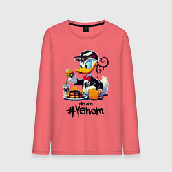 Лонгслив хлопковый мужской Venom-Duck and fastfood, цвет: коралловый