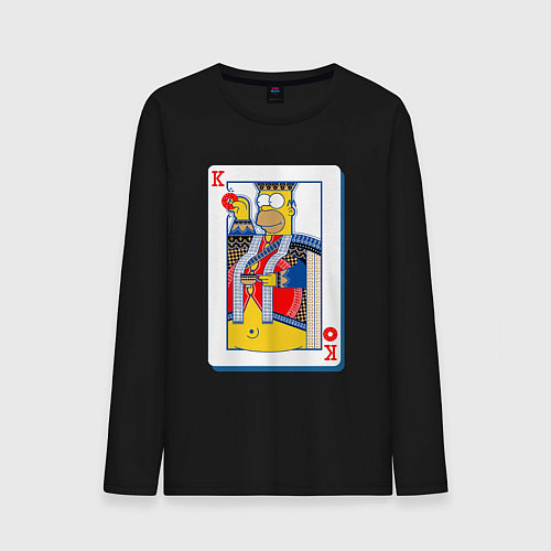 Мужской лонгслив Король Гомер / Черный – фото 1