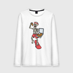 Мужской лонгслив Скейтер с пиццей