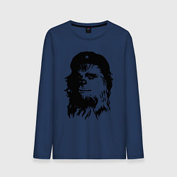 Лонгслив хлопковый мужской Star wars - Chewie Guevara, цвет: тёмно-синий