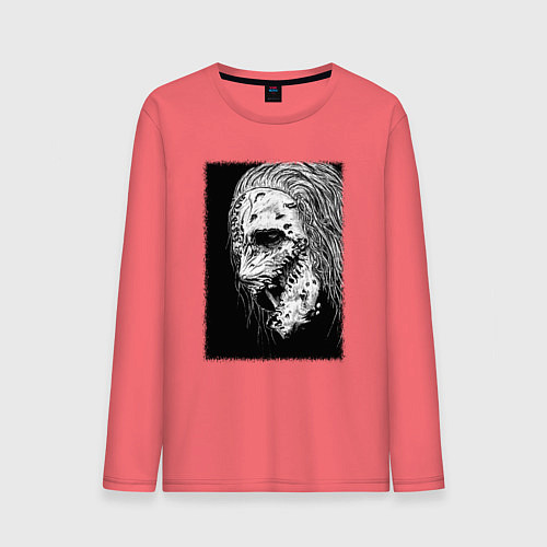 Мужской лонгслив Слипкнот кори тейлор / Коралловый – фото 1