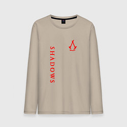 Мужской лонгслив Assassins creed - shadows red