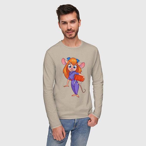 Мужской лонгслив Rescue rangers - Gadget Hackwrench / Миндальный – фото 3