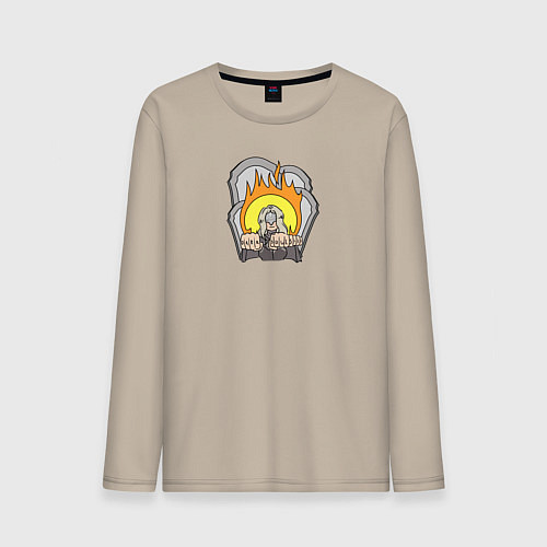 Мужской лонгслив Fire keeper / Миндальный – фото 1