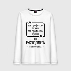 Мужской лонгслив Руководитель важнее всех