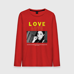 Лонгслив хлопковый мужской Любовь от Саши Грей, цвет: красный
