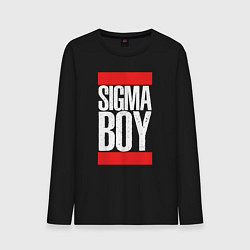 Лонгслив хлопковый мужской Sigma boy, цвет: черный